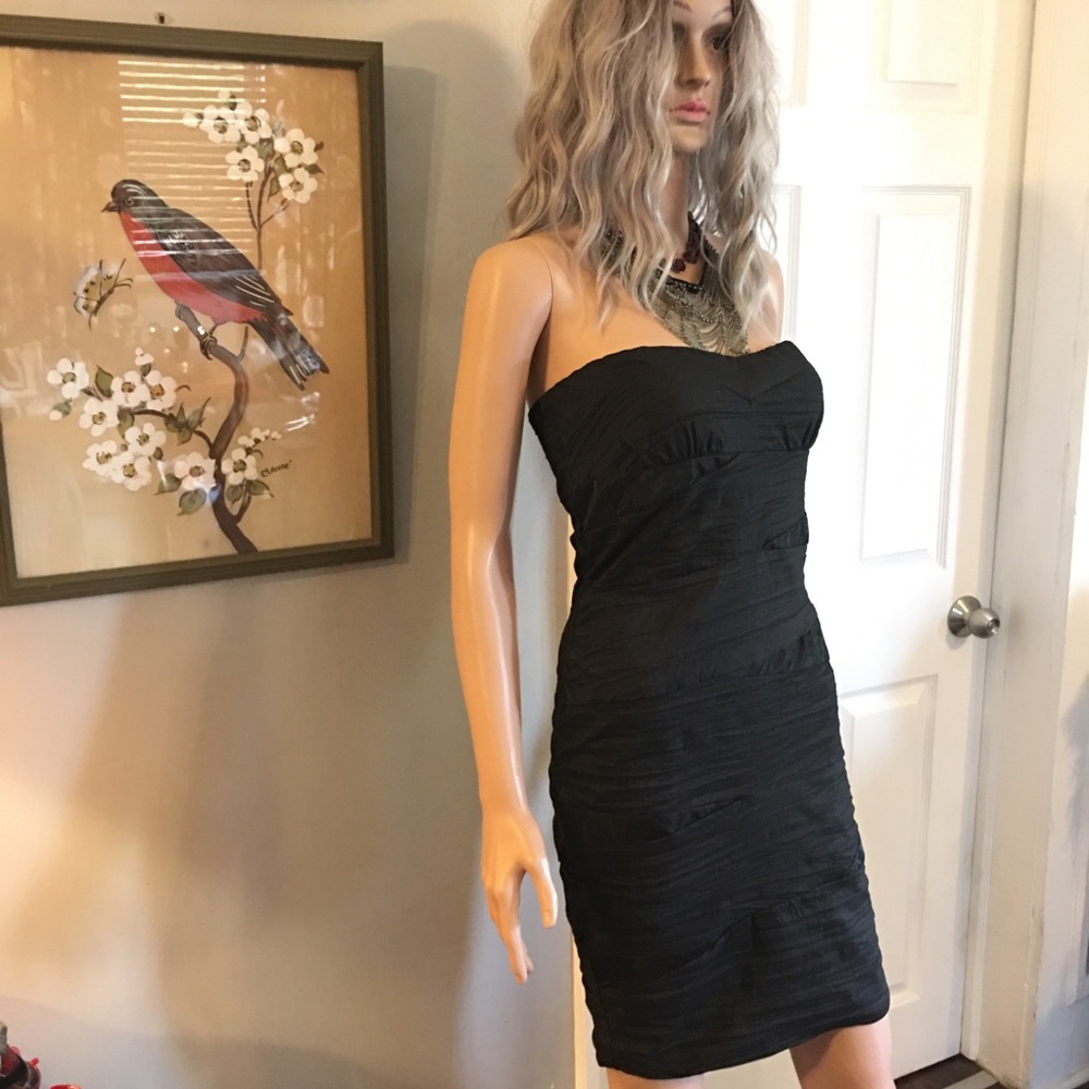 Black Bandage Style Cocktail Mini Dress EUC sz M